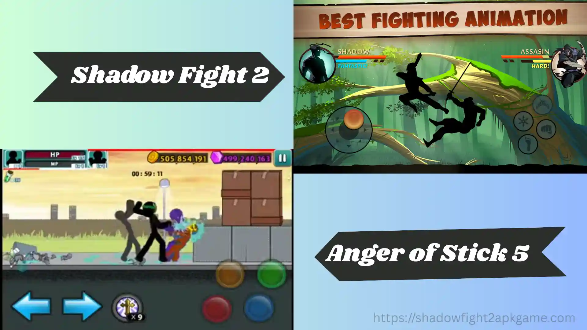 Shadow Fight 2 Vs Anger of Stick 5 | Which is the best Fighting Game? 1 Shadow Fight 2 Vs Anger of Stick 5 Action Games
