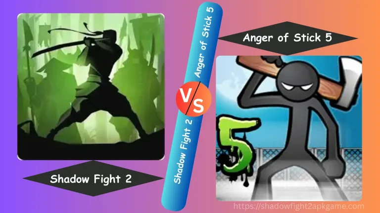 Shadow Fight 2 Vs Anger of Stick 5 | Which is the best Fighting Game? 7 Comparison between Shadow Fight 2 and Anger of Stick 5 Games