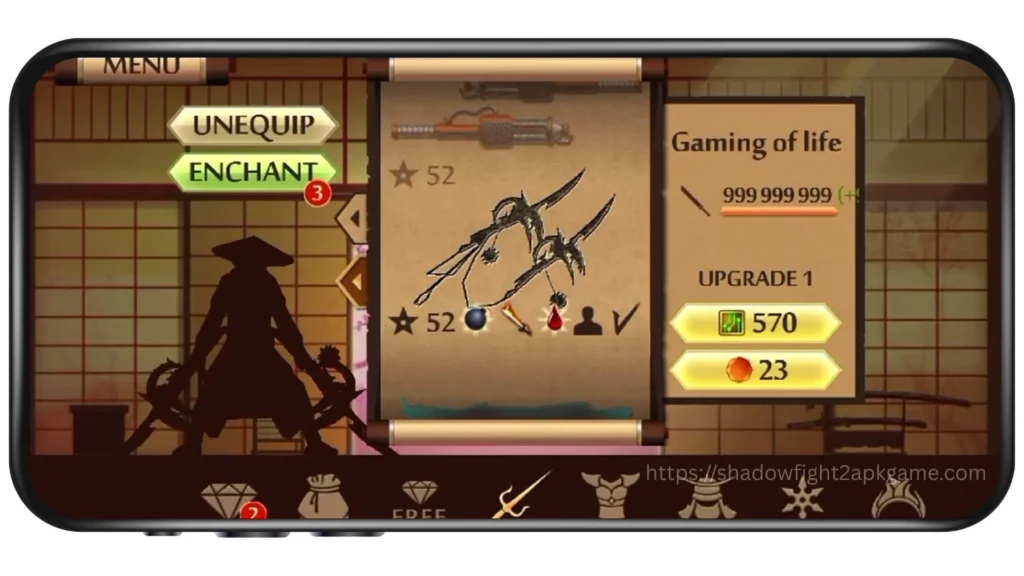Download Shadow Fight 2 for iOS (2025) 6 Huge Variety of Weapons and Gear